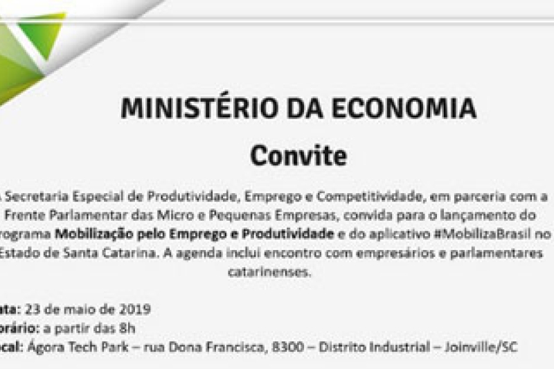 SC recebe Mobilização pelo Emprego e Produtividade 