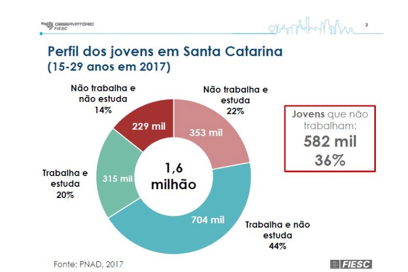 Em SC, 229 mil jovens não estudam nem trabalham