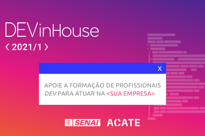 SENAI e ACATE buscam parceiros para formar desenvolvedores de software 