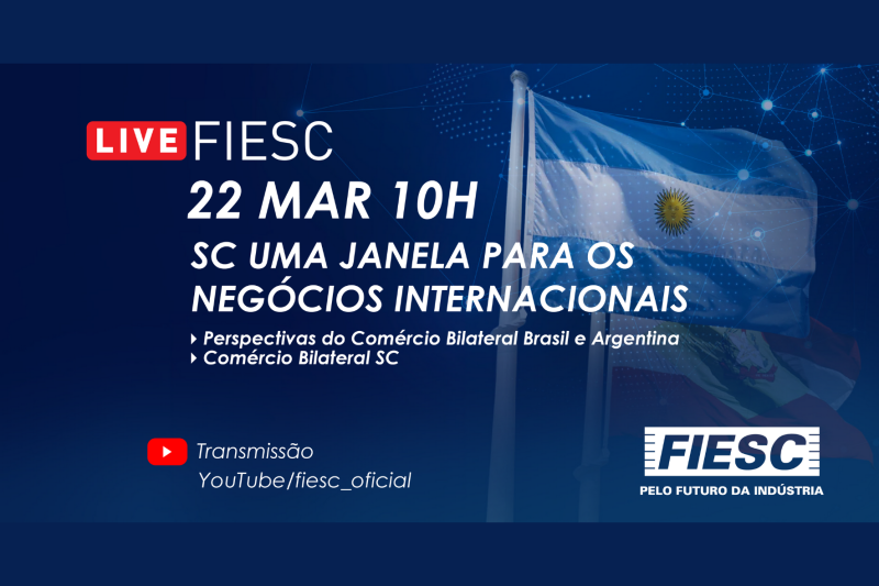 É nesta terça-feira: Negócios entre SC e Argentina serão tema de live