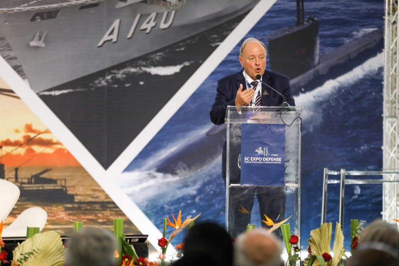 Presidente do Comdefesa da FIESC, Cesar Olsen (foto: Filipe Scotti)