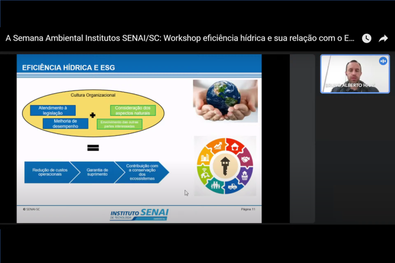 Instituto SENAI promove palestras sobre escassez hídrica e gestão de carbono