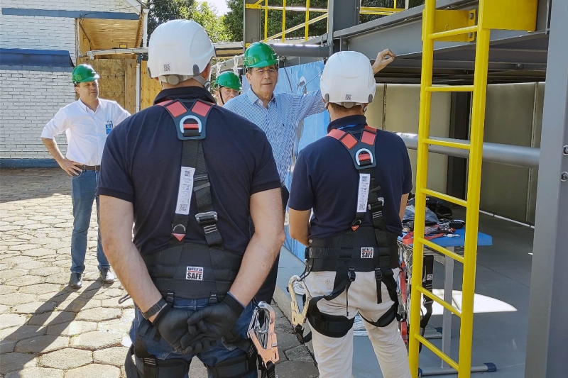 Plataformas para treinamento em NR (foto: Roberto Ruschel)
