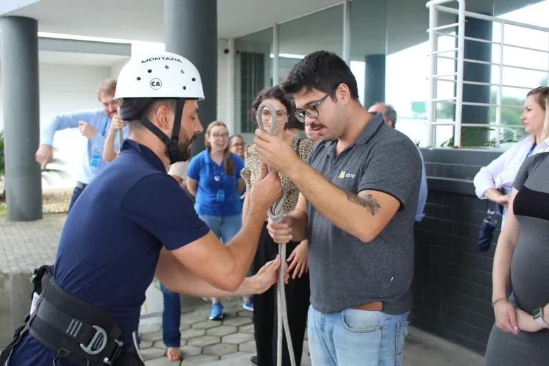 Treinamento na plataforma é seguro para o aluno. Foto: Rubia Guedes