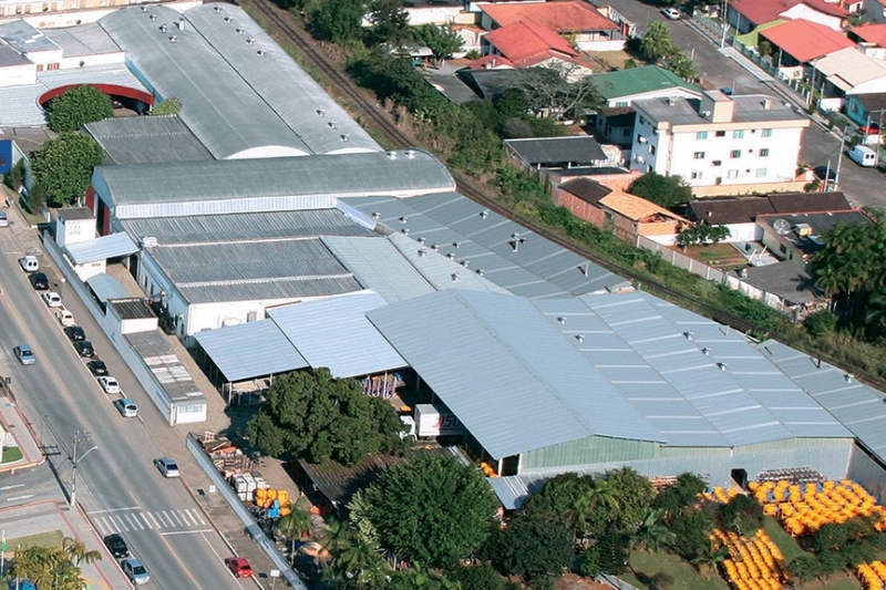 Vista parcial da atual sede do Grupo Menegotti. Foto: Divulgação/Menegotti