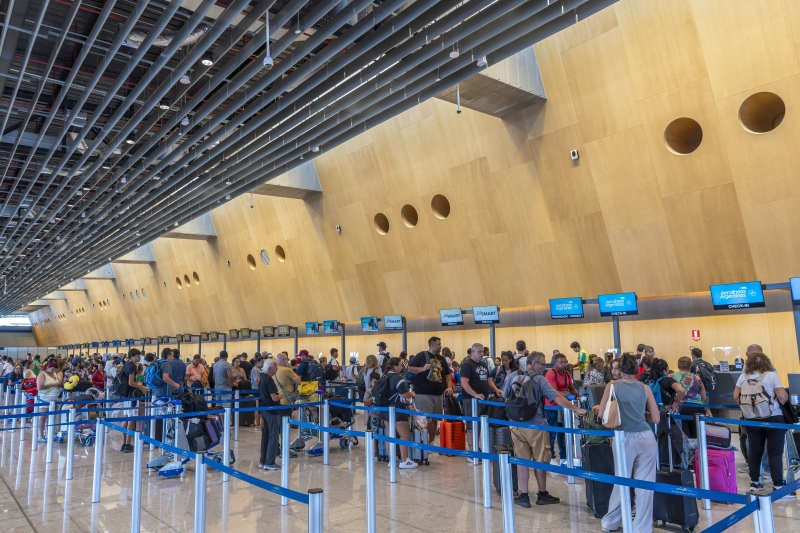 Floripa Airport espera 500 mil passageiros indo e vindo do Chile em 2025