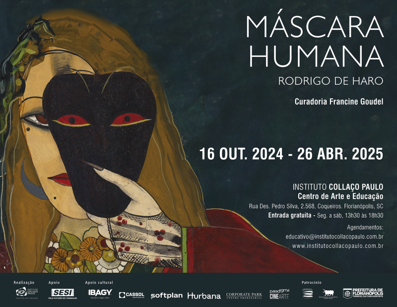 Folheto eletrônico de divulgação da Esposição Máscara Humana